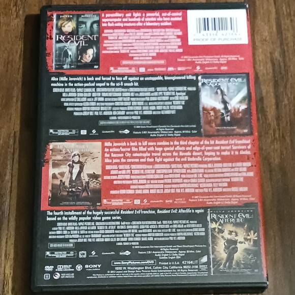 RESIDENT EVIL 4 FILM COLLECTION on DVD - Picture 2 of 2